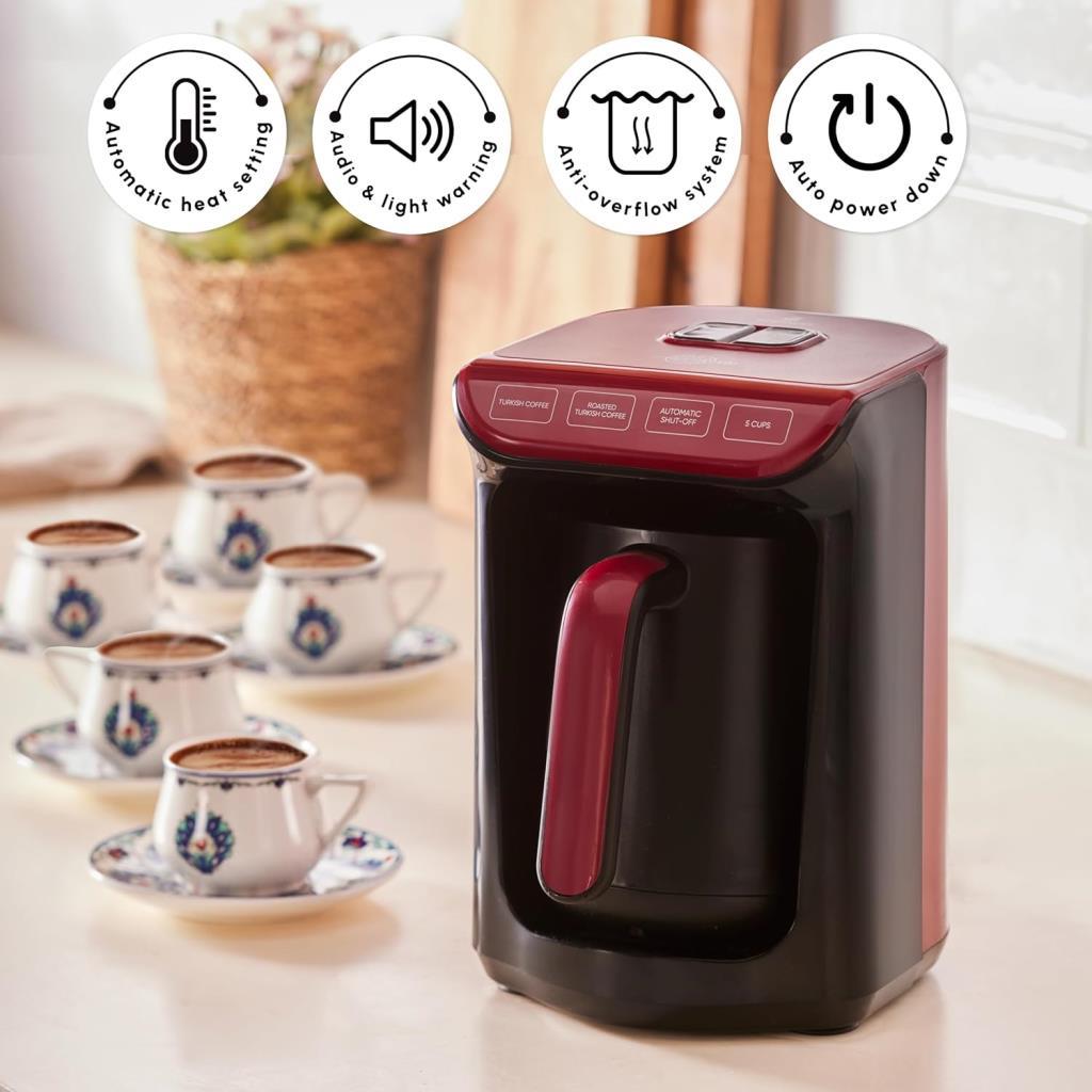 Karaca Hatır Köz Kırmızı Türk Kahve Makinesi
