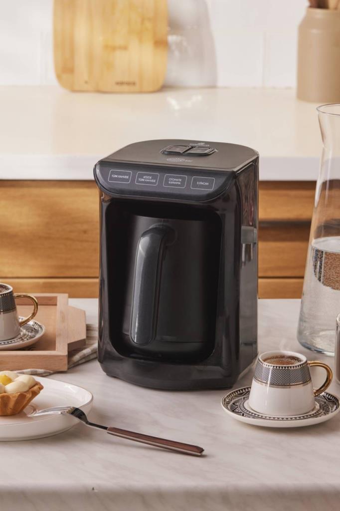 Karaca Hatır Köz Shiny Black Wave Türk Kahve Makinesi Teşhir