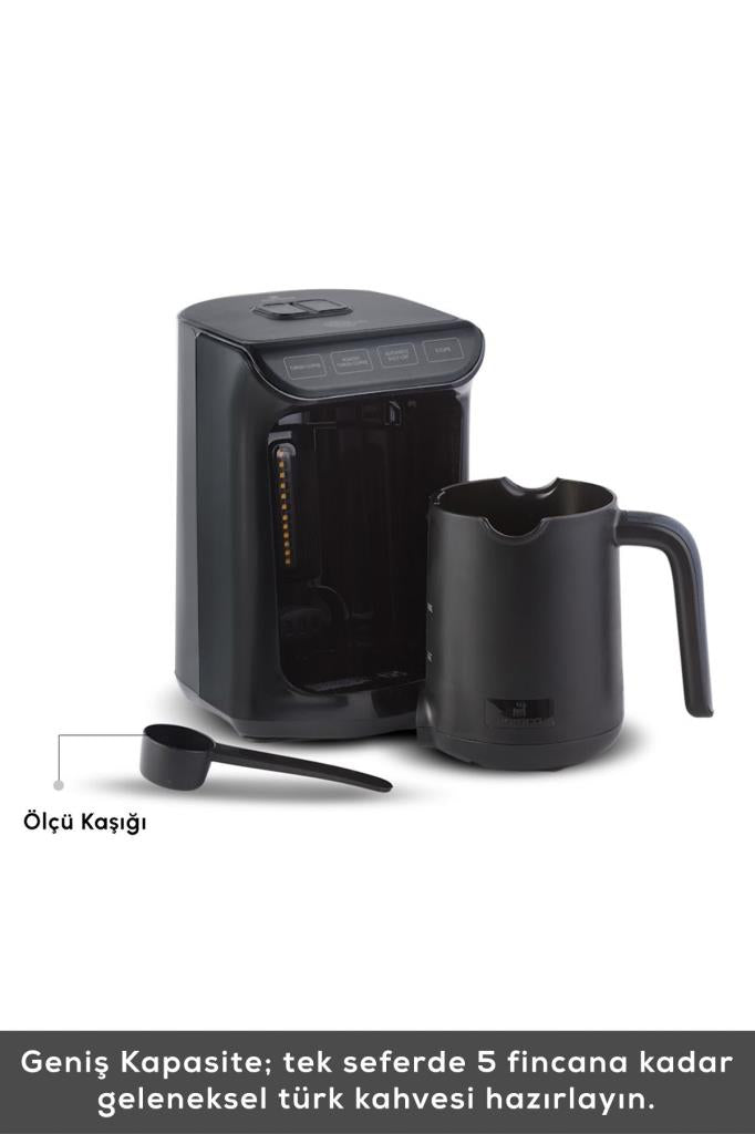 Karaca Hatır Köz Shiny Black Wave Türk Kahve Makinesi Teşhir