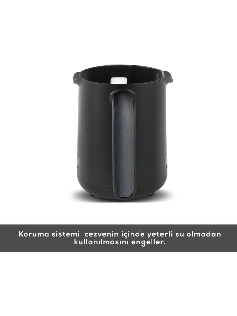 Karaca Hatır Köz Shiny Black Wave Türk Kahve Makinesi Outlet