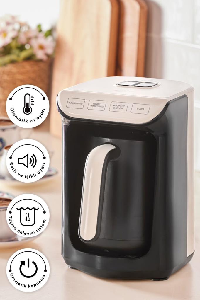 Karaca Hatır Köz Krem Türk Kahve Makinesi