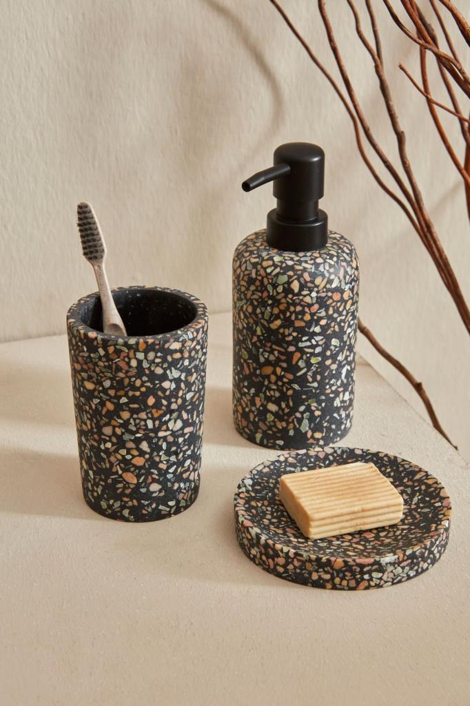 Karaca Home Elera Banyo Aksesuar Seti 3 Parça Siyah