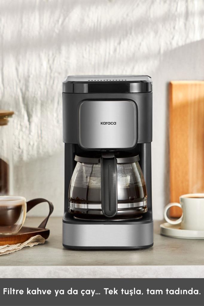 Karaca Just Coffee Aroma 2in1 Inox Çay ve Filtre Kahve Makinesi Outlet