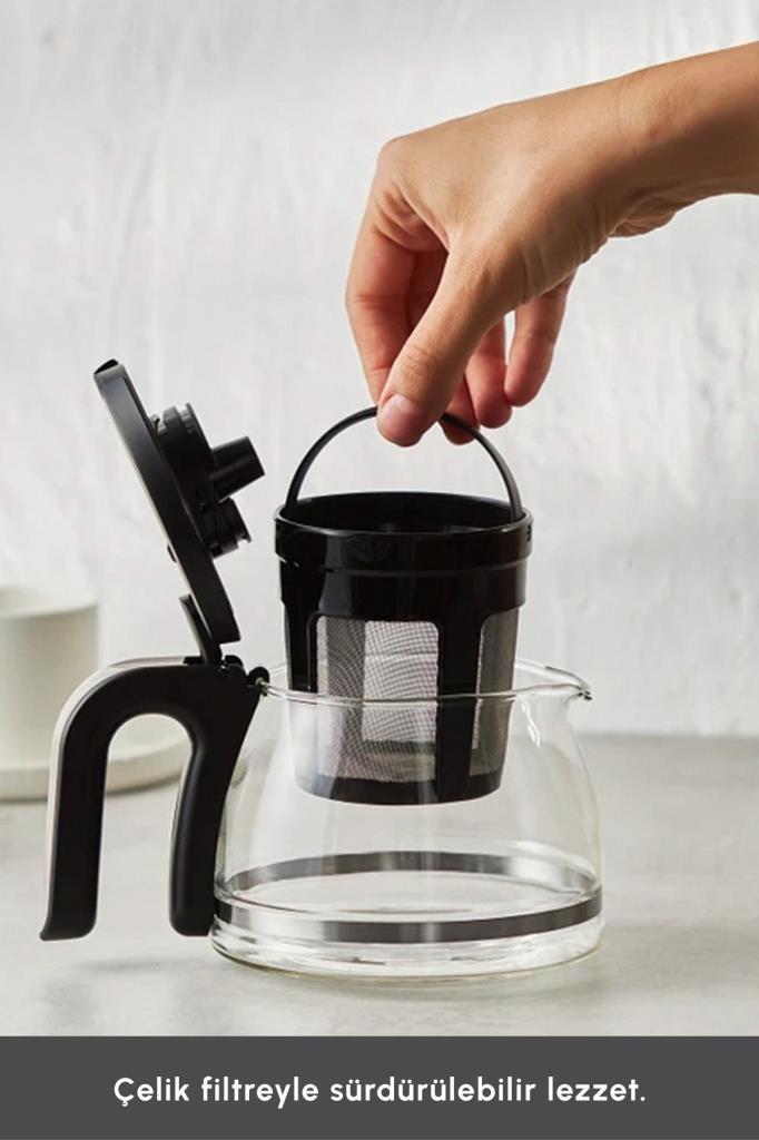 Karaca Just Coffee Aroma 2in1 Inox Çay ve Filtre Kahve Makinesi Outlet