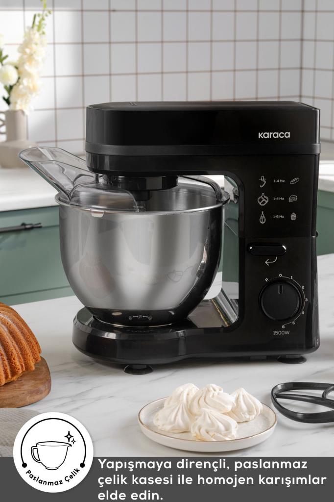 Karaca Maestrochef Stella Siyah 1500 W 5 lt Hamur Yoğurma Makinesi Teşhir