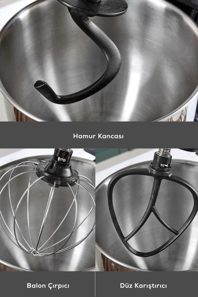 Karaca Maestrochef Stella Space Gray 1500 W 5 lt Hamur Yoğurma Makinesi