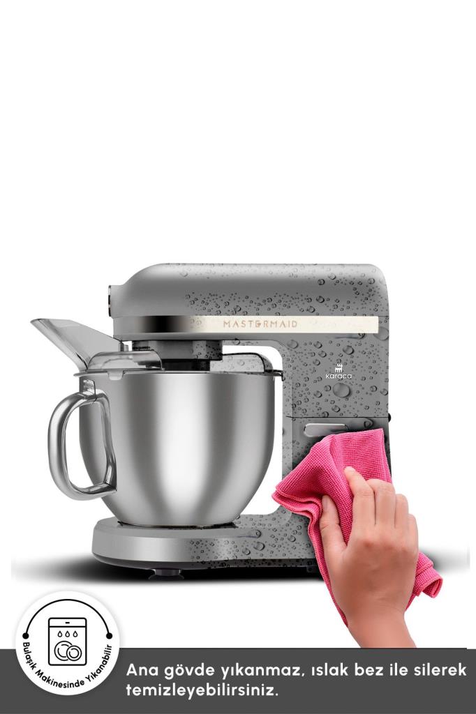 Karaca Mastermaid Chef Pro Çift Kollu 1750 W 5 lt Galaxy Grey Stand Mikser Outlet