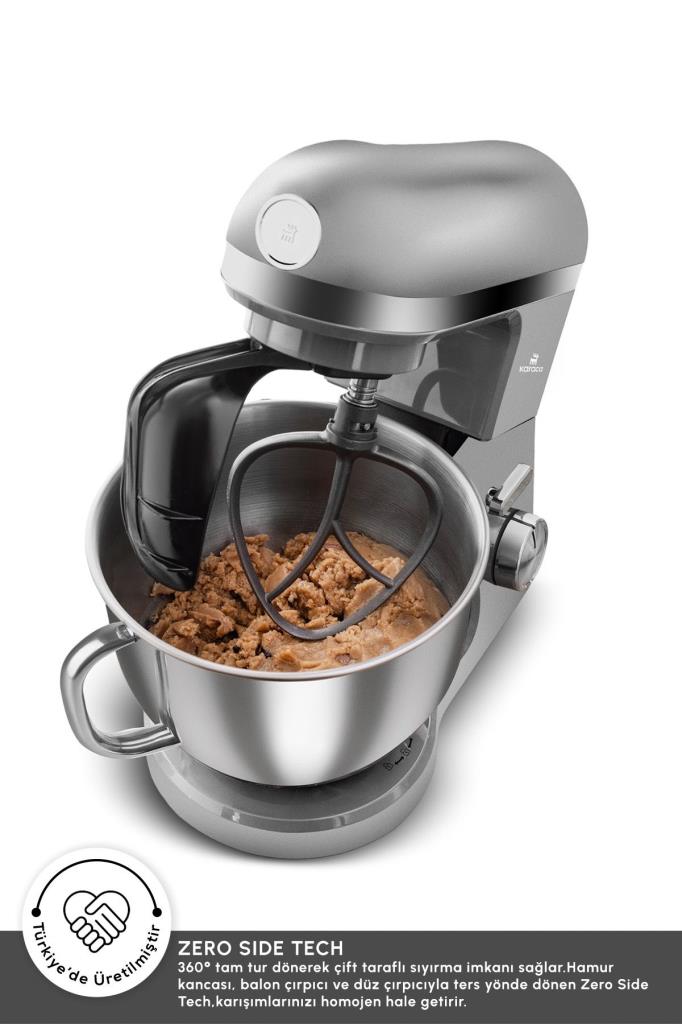 Karaca Mastermaid Chef Pro Çift Kollu 1750 W 5 lt Galaxy Grey Stand Mikser Outlet