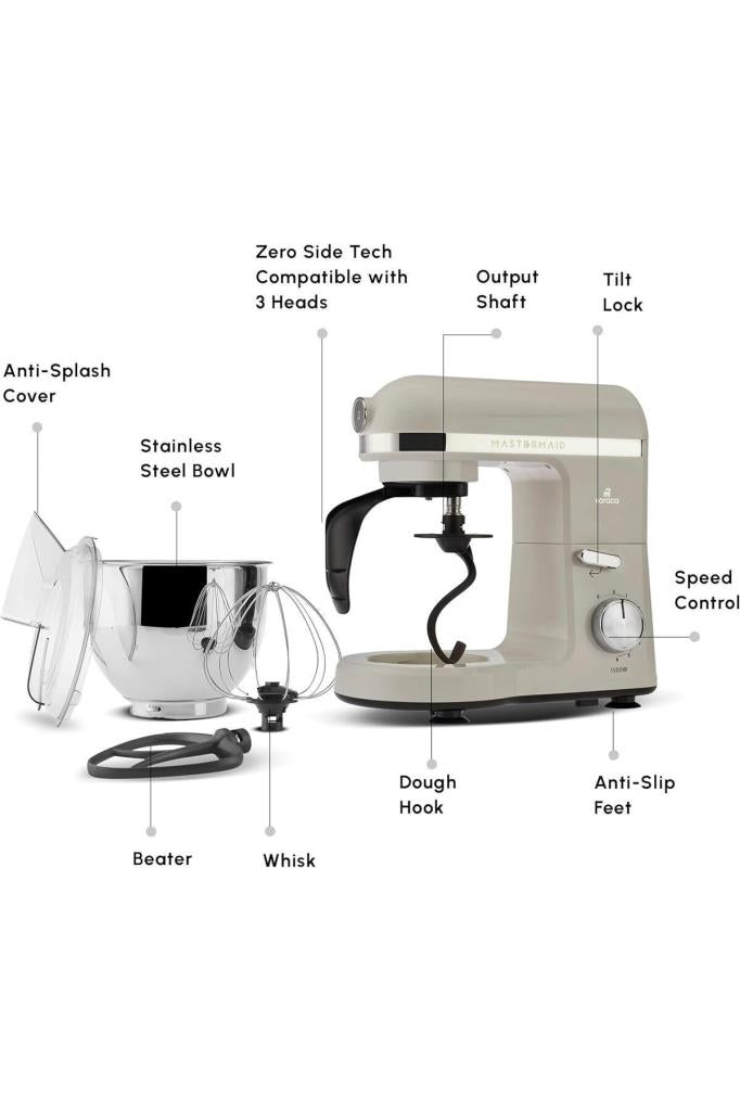 Karaca Mastermaid Chef Pro Çift Kollu 1500 W 5 lt Iconic Beige Mutfak Şefi