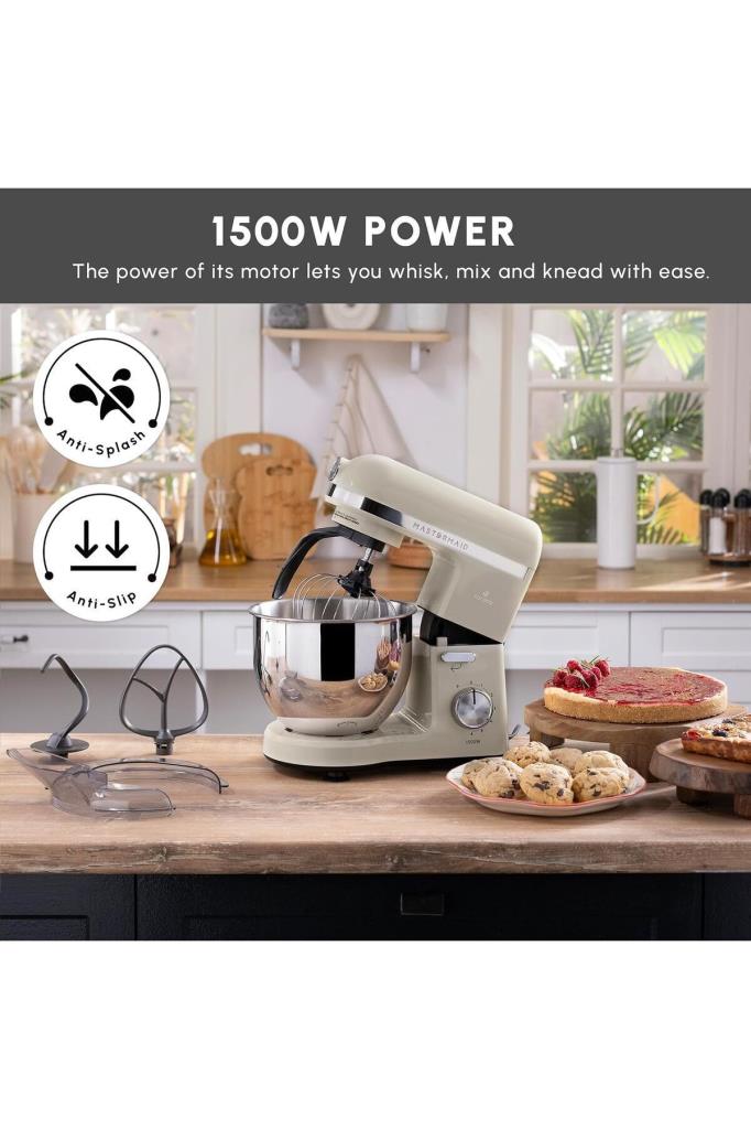 Karaca Mastermaid Chef Pro Çift Kollu 1500 W 5 lt Iconic Beige Mutfak Şefi