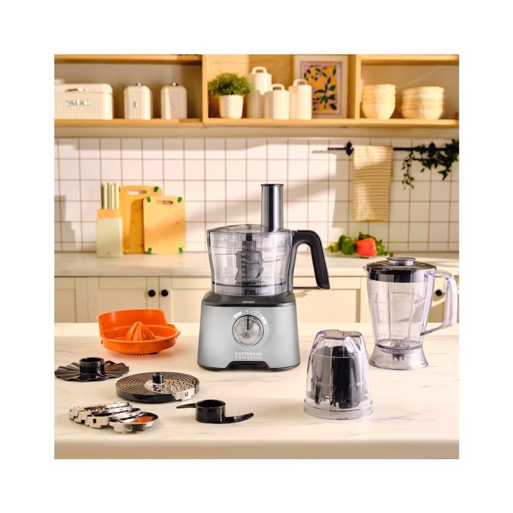 Karaca Mastermaid Power Max 11in1 Cool Gray 2500 W Mutfak Robotu - OUTLET