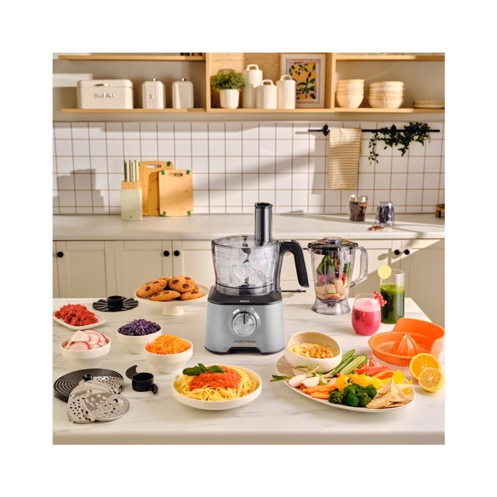 Karaca Mastermaid Power Max 11in1 Cool Gray 2500 W Mutfak Robotu - OUTLET
