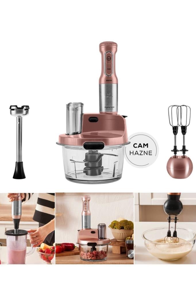 Karaca Mastermaid Prosteel Rosegold 2500 W Cam Mutfak Robotu Teşhir