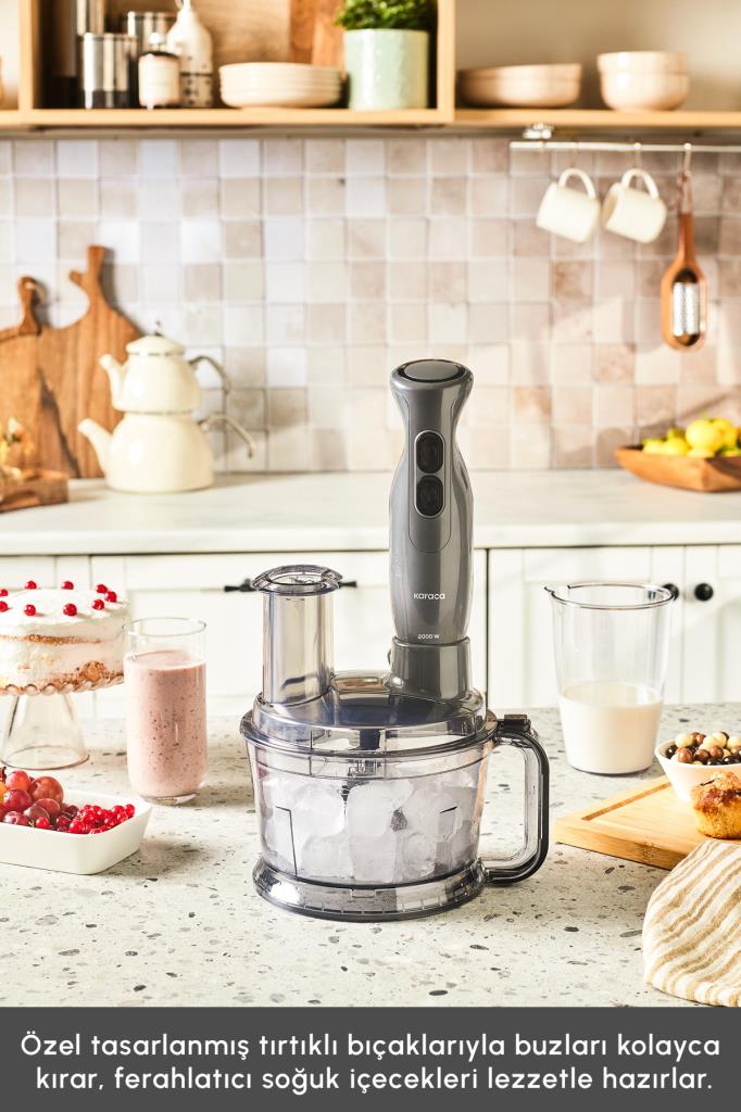Karaca Pro Multimax 6in1 Space Gray 2000 W Mutfak Robotu Outlet