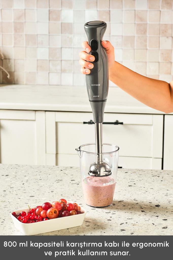 Karaca Pro Multimax 6in1 Space Gray 2000 W Mutfak Robotu Outlet