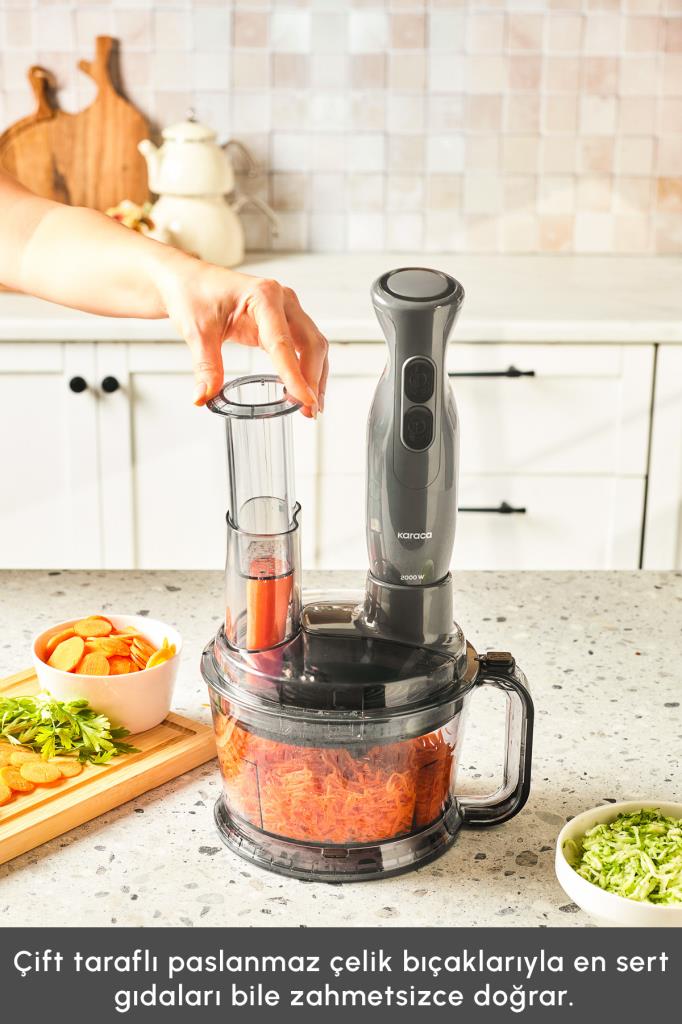 Karaca Pro Multimax 6in1 Space Gray 2000 W Mutfak Robotu Outlet