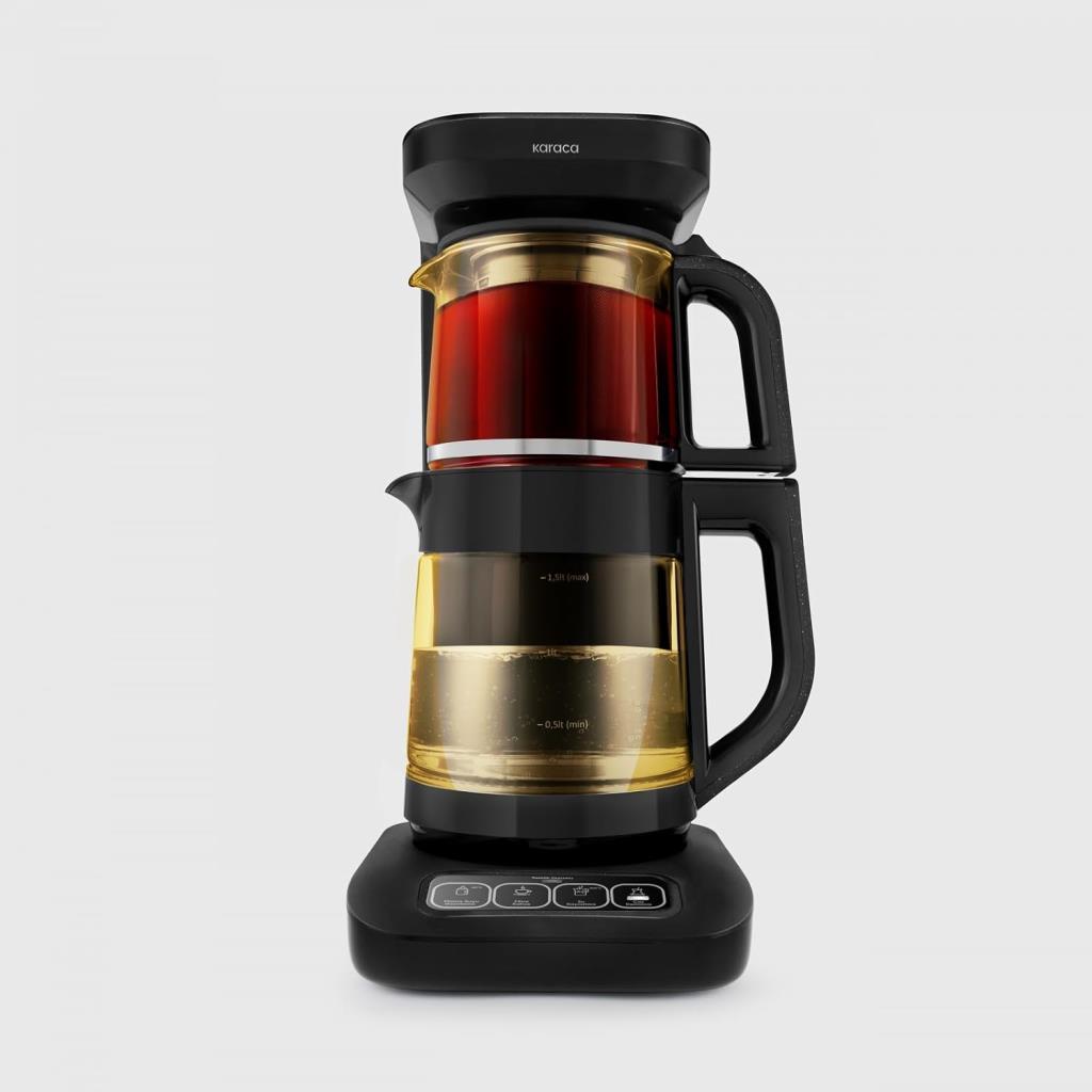 Karaca Çaysever Robotea Pro 4in1 2500 W Agate Konuşan Cam Çay Makinesi Teşhir