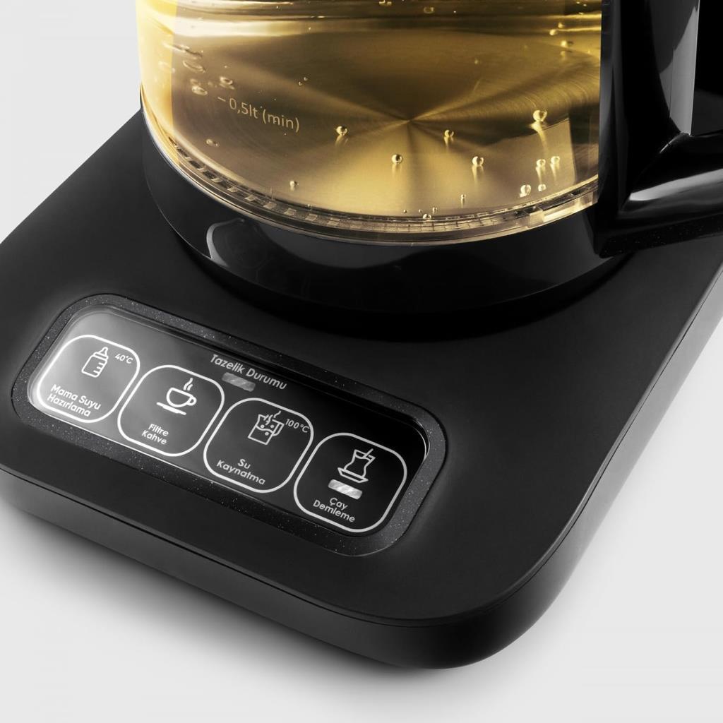 Karaca Çaysever Robotea Pro 4in1 2500 W Agate Konuşan Cam Çay Makinesi Teşhir