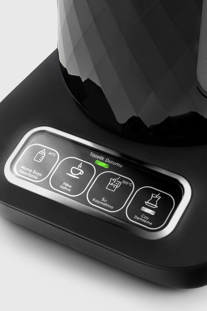 Karaca Çaysever Robotea Pro 4in1 2500 W Black Chrome Konuşan Cam Çay Makinesi Outlet