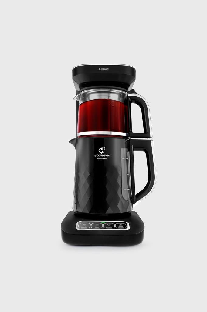 Karaca Çaysever Robotea Pro 4in1 2500 W Black Chrome Konuşan Cam Çay Makinesi Outlet