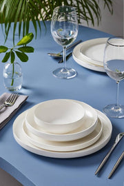 Karaca Stream Bone Saturn 24 Parça 6 Kişilik Yemek Takımı Beyaz Teşhir