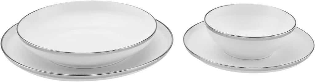 Karaca Streamline Eclipse Platin 24 Parça 6 Kişilik Yemek Takımı