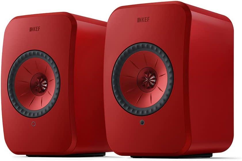 Kef LSX II Hi-Fi Çift Kırmızı Kablosuz Ev Sinema Hoparlörü Outlet