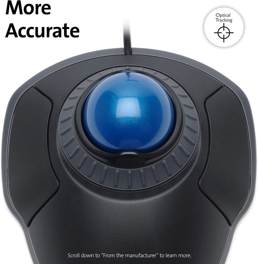 Kensington K72337EU Orbit كرة تتبع بصرية سلكية، عجلة تمرير - عرض