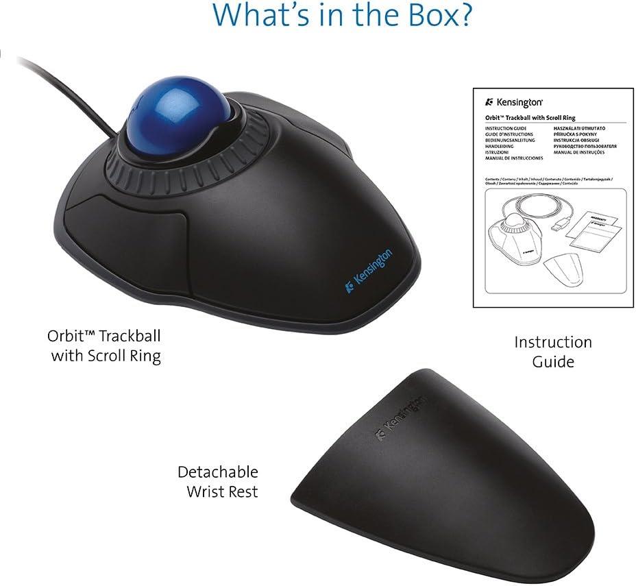 Kensington K72337EU Orbit كرة تتبع بصرية سلكية، عجلة تمرير - عرض