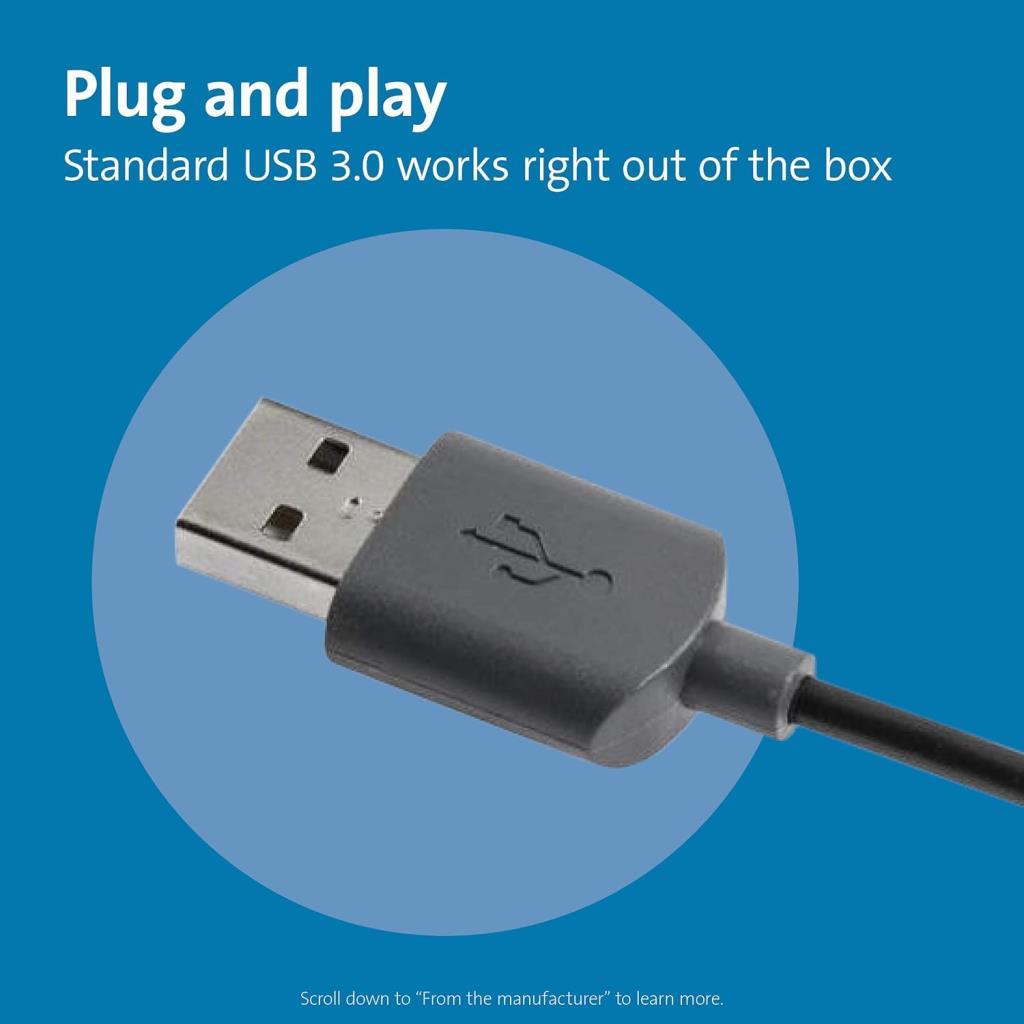 Kensington Kablolu USB 3.0 Fare, Çok Yönlü Tasarımlı ve Kaydırma Tekerleğine Sahip Optik Masaüstü Fare, Ev Ofis İçin İdeal, Siyah, K72356EU - teşhir
