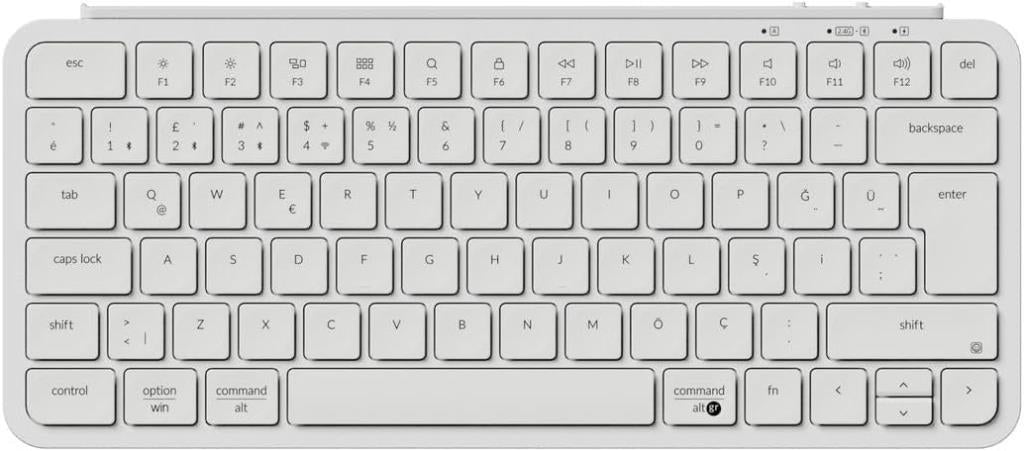 Keychron B1 Pro Ultra-Slim Beyaz %75 TKL Kablolu/Kablosuz Klavye