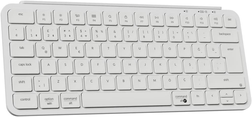 Keychron B1 Pro Ultra-Slim Beyaz %75 TKL Kablolu/Kablosuz Klavye