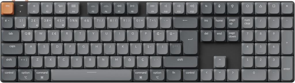 Keychron K5 Max QMK/VIA RGB %100 Brown Switch Kablolu/Kablosuz Mekanik Oyuncu Klavyesi
