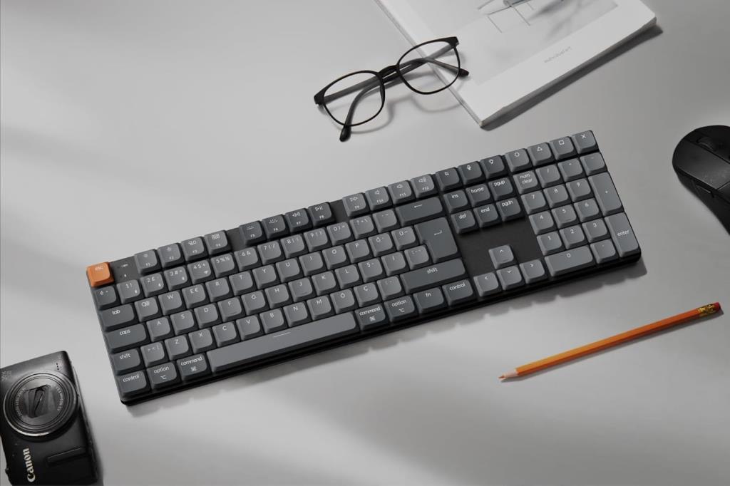Keychron K5 Max QMK/VIA RGB %100 Brown Switch Kablolu/Kablosuz Mekanik Oyuncu Klavyesi