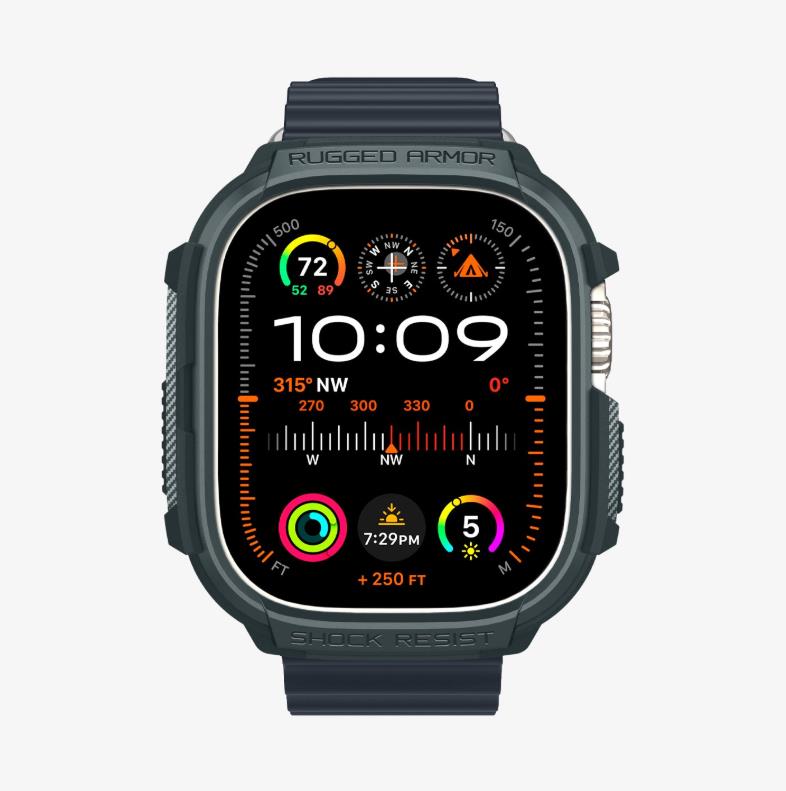 Spigen Apple Watch 49mm Ultra 4/3/2/1 ile Uyumlu Kılıf Rugged Armor - TEŞHİR