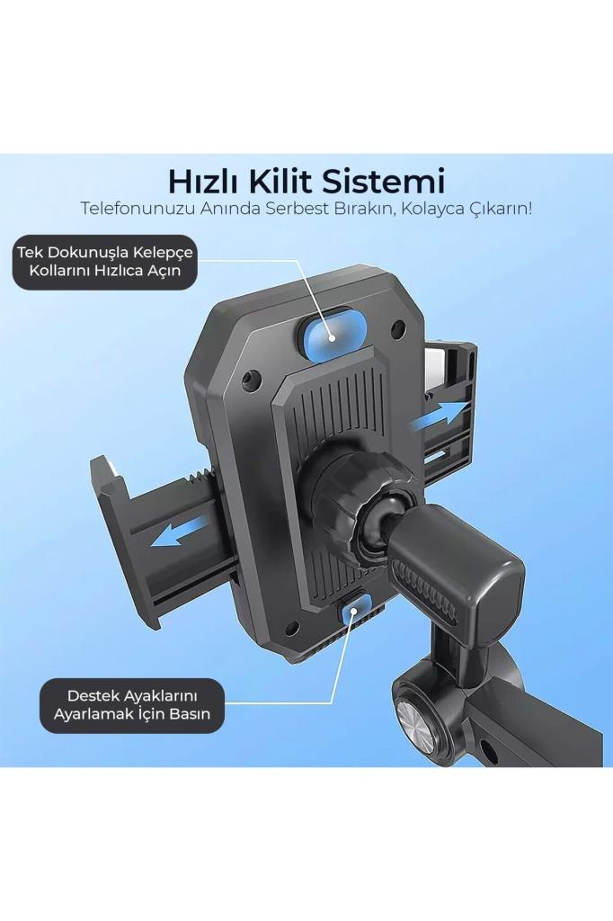 KingMa 360° Dönebilen Vakumlu Torpido ve Cam için Araç Içi Telefon Tutucu