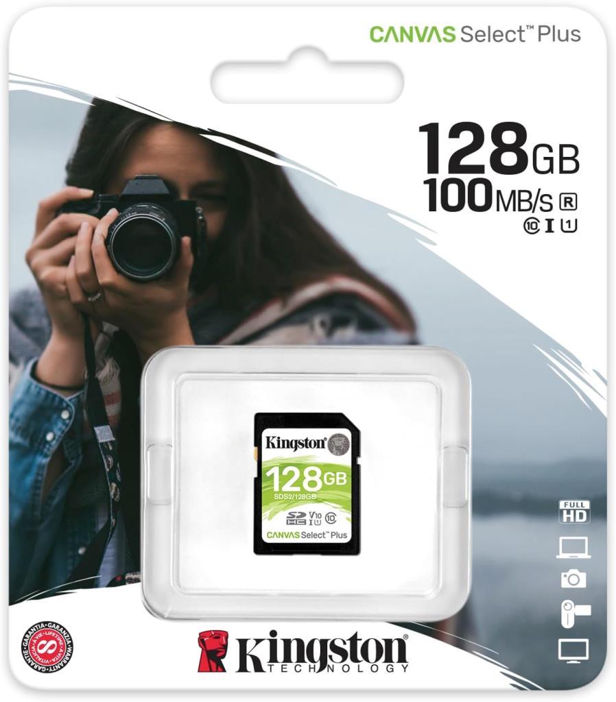 Kingston Canvas Select Plus SDCS2/128GB Class 10 U1 A1 V10 128 GB Micro SD Kart Outlet