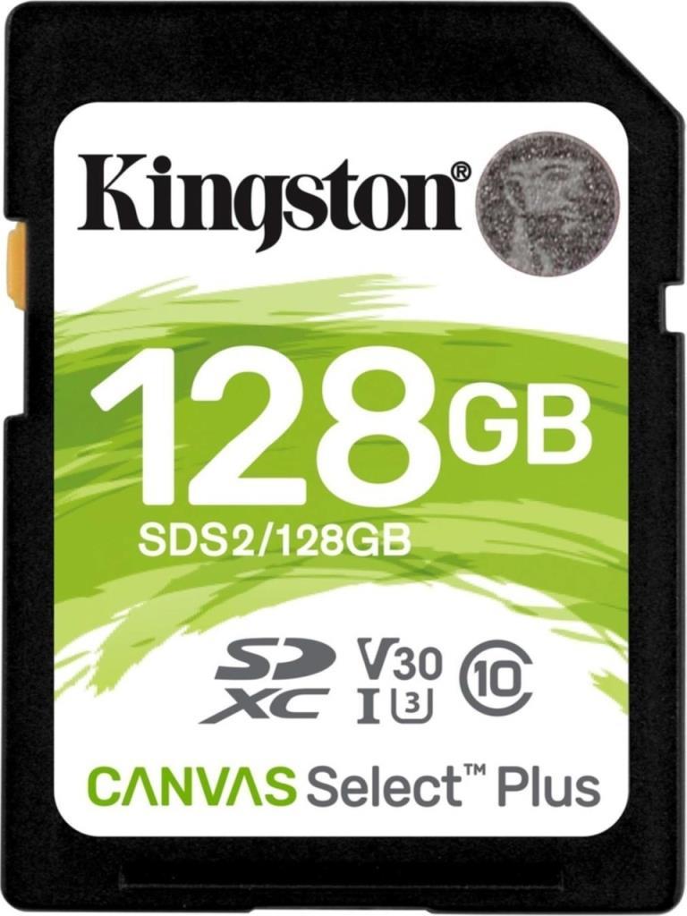 Kingston Canvas Select Plus SDS2/128GB Class 10 UHS-I U3 V30 128 GB Hafıza Kartı Teşhir