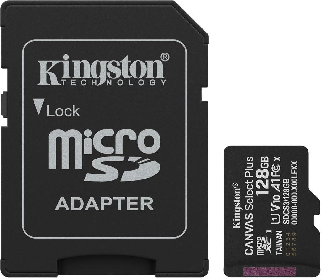 Kingston 128GB microSDXC Canvas Select Plus Gen3 150MB/s A1 Card + Adapter Teşhir