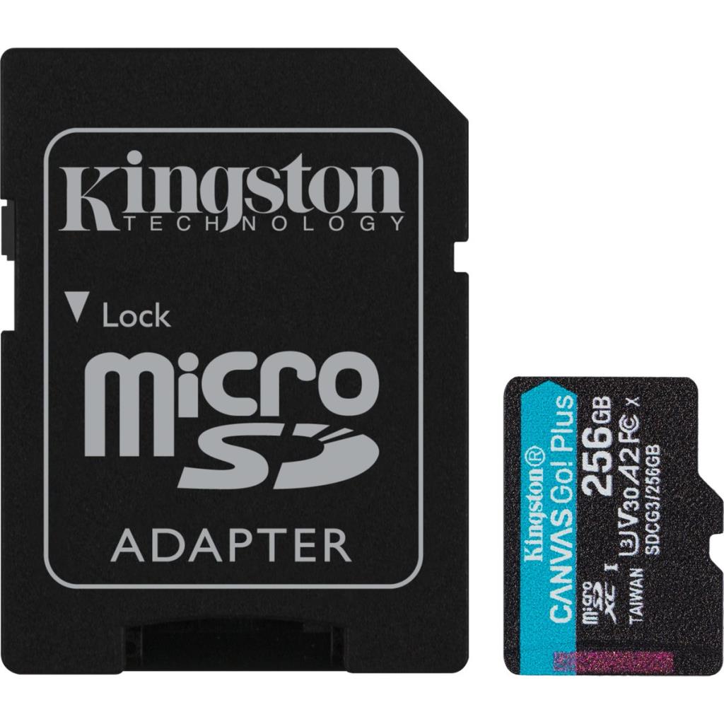 Kingston Canvas Go Plus SDCG3/256GB Class10 UHS-I U3 A2 V30 256 GB Micro SD Kart Outlet