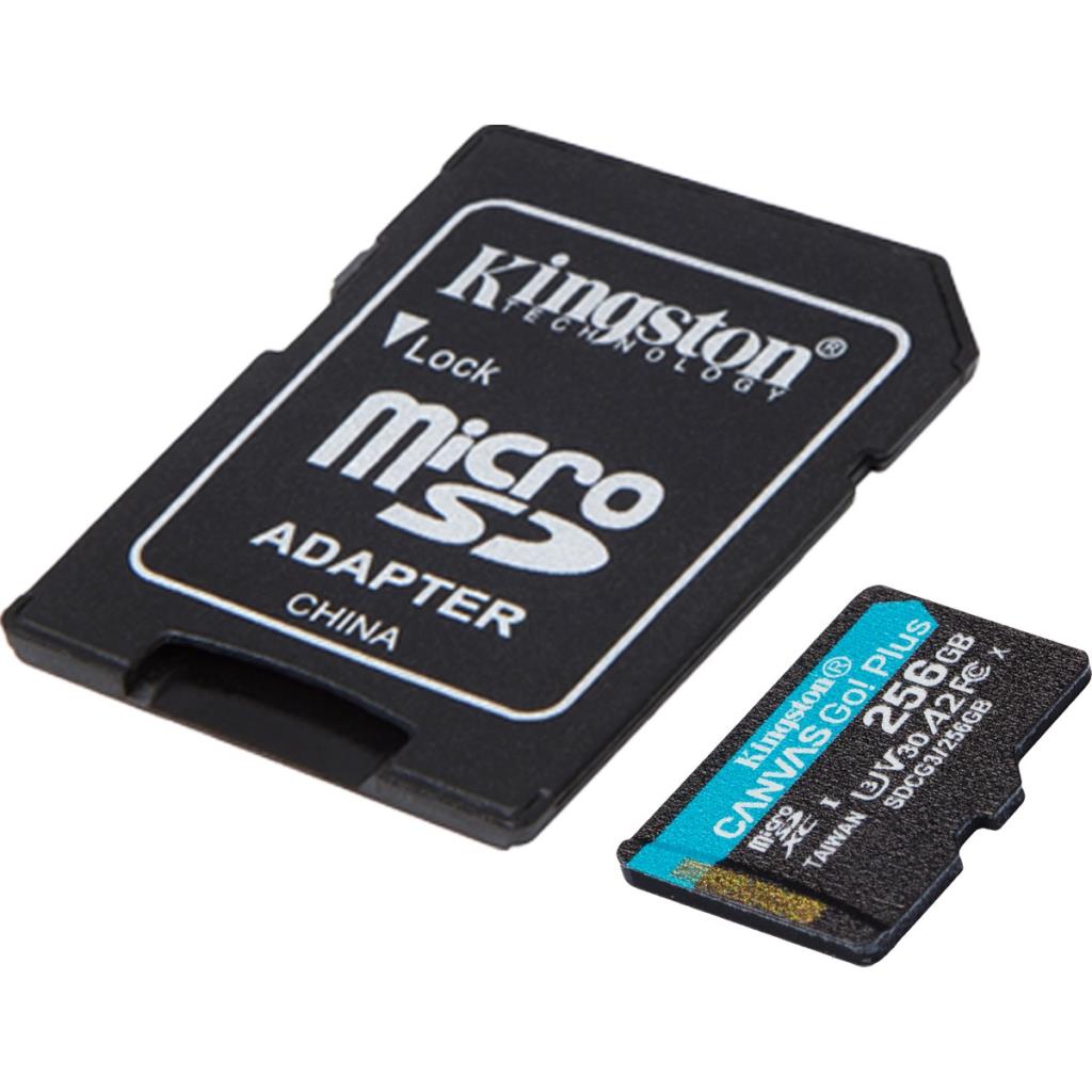 Kingston Canvas Go Plus SDCG3/256GB Class10 UHS-I U3 A2 V30 256 GB Micro SD Kart Outlet