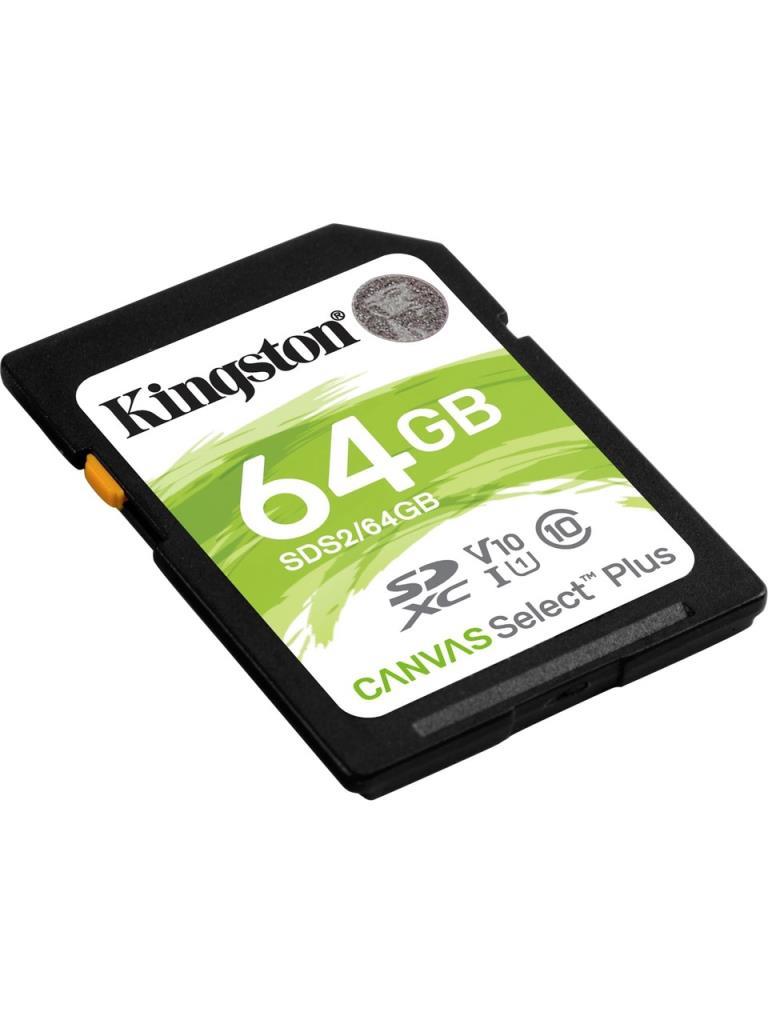 Kingston Canvas Select Plus SDS2/64GB Class 10 UHS-I U3 V10 64 GB Hafıza Kartı Teşhir