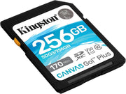 Kingston Canvas Go Plus SDG3/256GB Class 10 UHS-I U3 V30 256 GB Hafıza Kartı