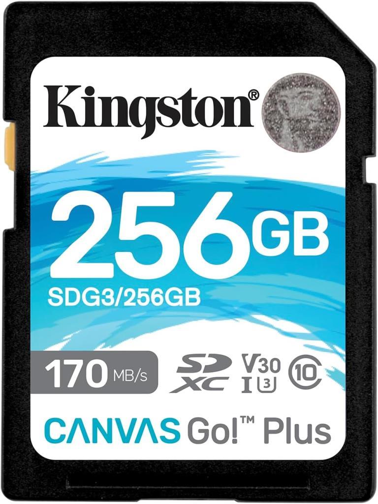 Kingston Canvas Go Plus SDG3/256GB Class 10 UHS-I U3 V30 256 GB Hafıza Kartı
