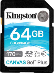 Kingston Canvas Go Plus SDG3/64GB Class 10 UHS-I U3 V30 64 GB Hafıza Kartı - Outlet