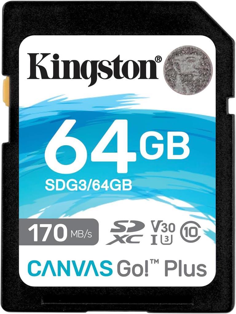 Kingston Canvas Go Plus SDG3/64GB Class 10 UHS-I U3 V30 64 GB Hafıza Kartı - Outlet