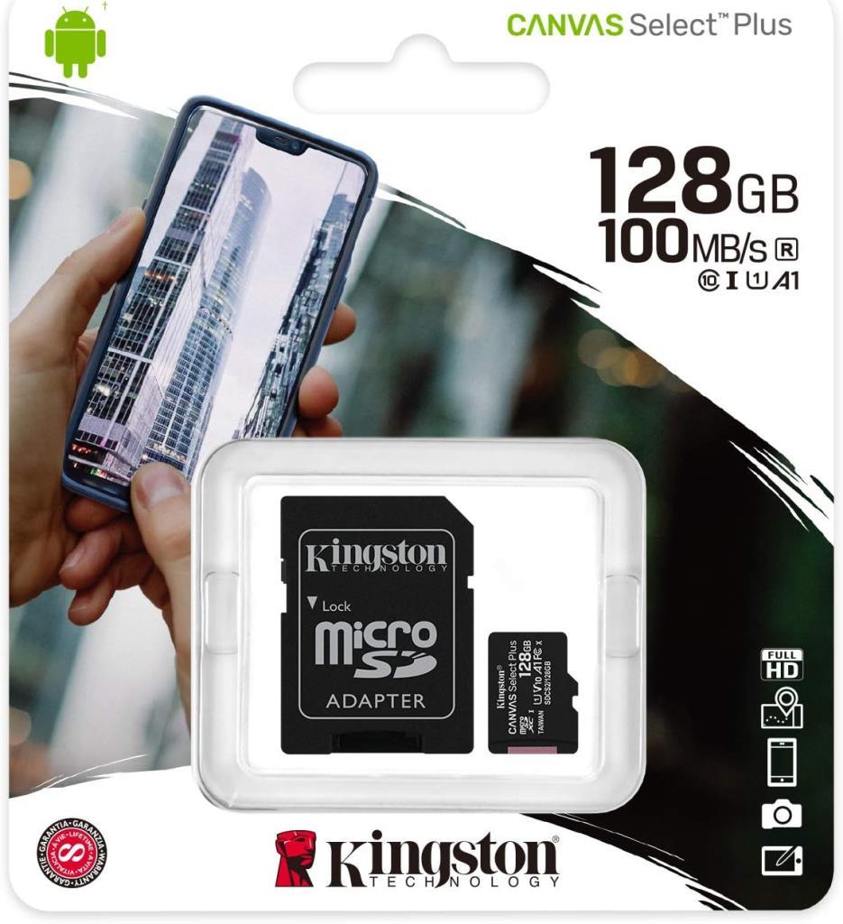 Kingston Canvas Select Plus SDCS2/128GB Class 10 U1 A1 V10 128 GB Micro SD Kart - Outlet