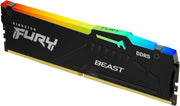 Kingston Fury Beast RGB 16GB 6000MT/s DDR5 CL30 Desktop Memory | AMD Expo | Single Module | KF560C30BBEA-16