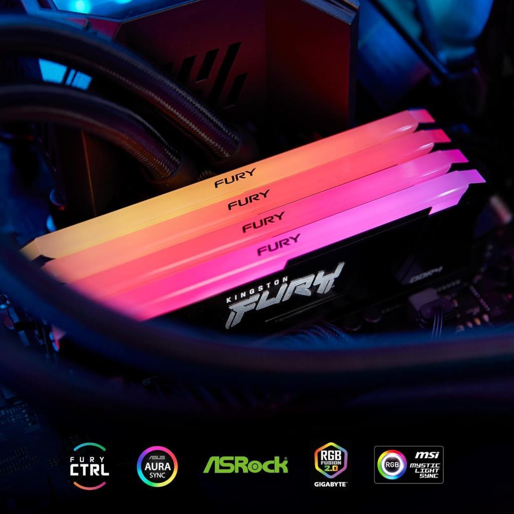 Kingston Fury Beast RGB 16 GB 3600 MHz CL18 KF436C18BB2A/16 DDR4 Ram