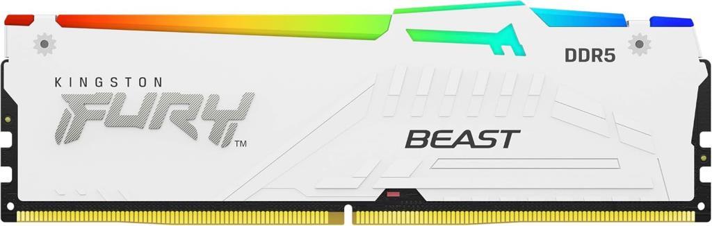 Kingston Beast RGB Beyaz 32 GB (2x16) 6000 MHz CL30 KF560C30BBEAK2/32TR DDR5 Ram